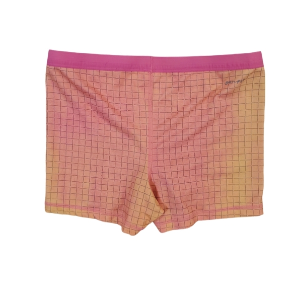 Nike Women's Tennis Workout Compression Shorts Pink Orange Medium - Picture 2 of 6
